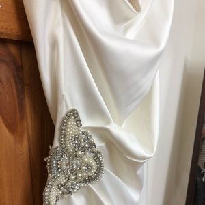 One shoulder white dress